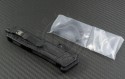 (#182-1T) Microtech Navy Scarab S/E Black Plain Tactical w/ Blue Tridium - Additional View