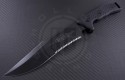 Microtech Knives Arbiter D/E Fixed Knife (8.5in Black Part Serr ELMAX) 104-2 - Front