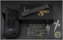 (#MTC-0305) Marfione Custom CF Halo VI Hellhound Tanto Mirror Polish w/ Blue Ti Hardware - Additional View