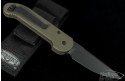 (#135-1GT) Microtech LUDT OD Green Handle Black Tactical Plain - Back