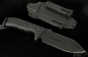 Microtech Knives Crosshair D/E Fixed Knife (5in Black Part Serr S35-VN) 101-2BL - Back