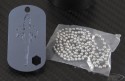 (#MT-DogTags-Ti-Blue) Microtech Dog Tags - Blue Titanium - Front