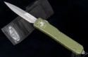 (#120-5GR) Microtech Ultratech Bayonet OD Green Satin Serrated - Front