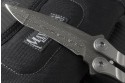 Microtech Knives Custom Metal Metalmark T/E Butterfly Knife (3.875in Damascus Plain ) metalmark-c - Additional View