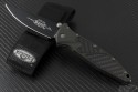 Microtech Knives Green Socom Elite S/E Folder Knife (4in Black Plain S35-VN) 160-1GR - Front