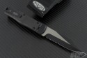 Microtech Knives Other OSS Cobra Clip Point Automatic Folder S/A Knife (3.3in Black Part Serr S35-VN) 137-2T-LS - Back