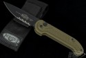 (#135-2GT) Microtech LUDT OD Green Handle Black Serrated Tactical - Front