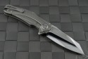 Microtech Knives Custom Metal Mini Matrix S/E Flipper Knife (3in Mirror Polished Plain 154-CM) mini-matrix-c-hp - Back