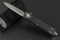 Microtech Knives Troodon D/E Automatic OTF D/A Knife (3.1in Stonewashed Plain D2) 138-10-2013 - Front