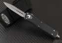 Microtech Knives Troodon D/E Automatic OTF D/A Knife (3.1in Stonewashed Serr ELMAX) 138-12-2012 - Front