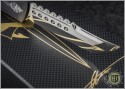 (#MTC-0239) Marfione Custom Combat Troodon Hellhound Tanto Mirror Polish w/ Copper Rings - Additional View