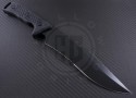 Microtech Knives Arbiter D/E Fixed Knife (8.5in Black Serr ELMAX) 104-3 - Back