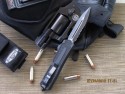 Microtech Scarab - D/E - Black Tactical - Serrated - Back
