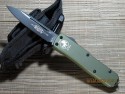 Microtech UT-X85 - OD GREEN Handle - Black Plain Blade - Front