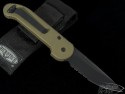 (#135-2GT) Microtech LUDT OD Green Handle Black Serrated Tactical - Back