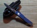 UTX-70 - Single Edge - Black Blade - Plain - Blue Handle - Front