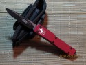 Microtech UT-X70 - S/E - Black - Red Handle - Front