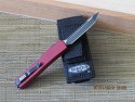 Microtech UT-X70 - Tanto - Black - Red Handle - Back