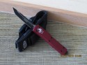 Microtech UT-X70 - Tanto - Black - Red Handle - Front