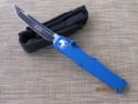Microtech Halo V - Blue Handle - Tanto - Plain - Front