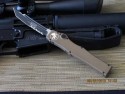Microtech Halo V - TAN - Tactical Tanto - Partially Serrated - Additional View
