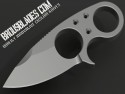 Brous Blades Metal Silent Soldier S/E Fixed Knife (2.1in Stonewashed Plain D2) JB-SS-V2 - Front
