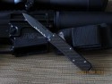 Microtech Daytona - Black - Partial Serrations - Front