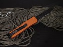 Microtech UT-X85 - ORANGE Handle - Black Partially Serrated Blade - Back