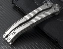 Microtech Knives Custom Metal Metalmark T/E Butterfly Knife (3.875in Damascus Plain ) metalmark-c - Additional View