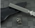 Microtech Knives Custom ADO D/E Fixed Knife (4in Bead Blasted Plain) ado-c-te-ti - Additional View